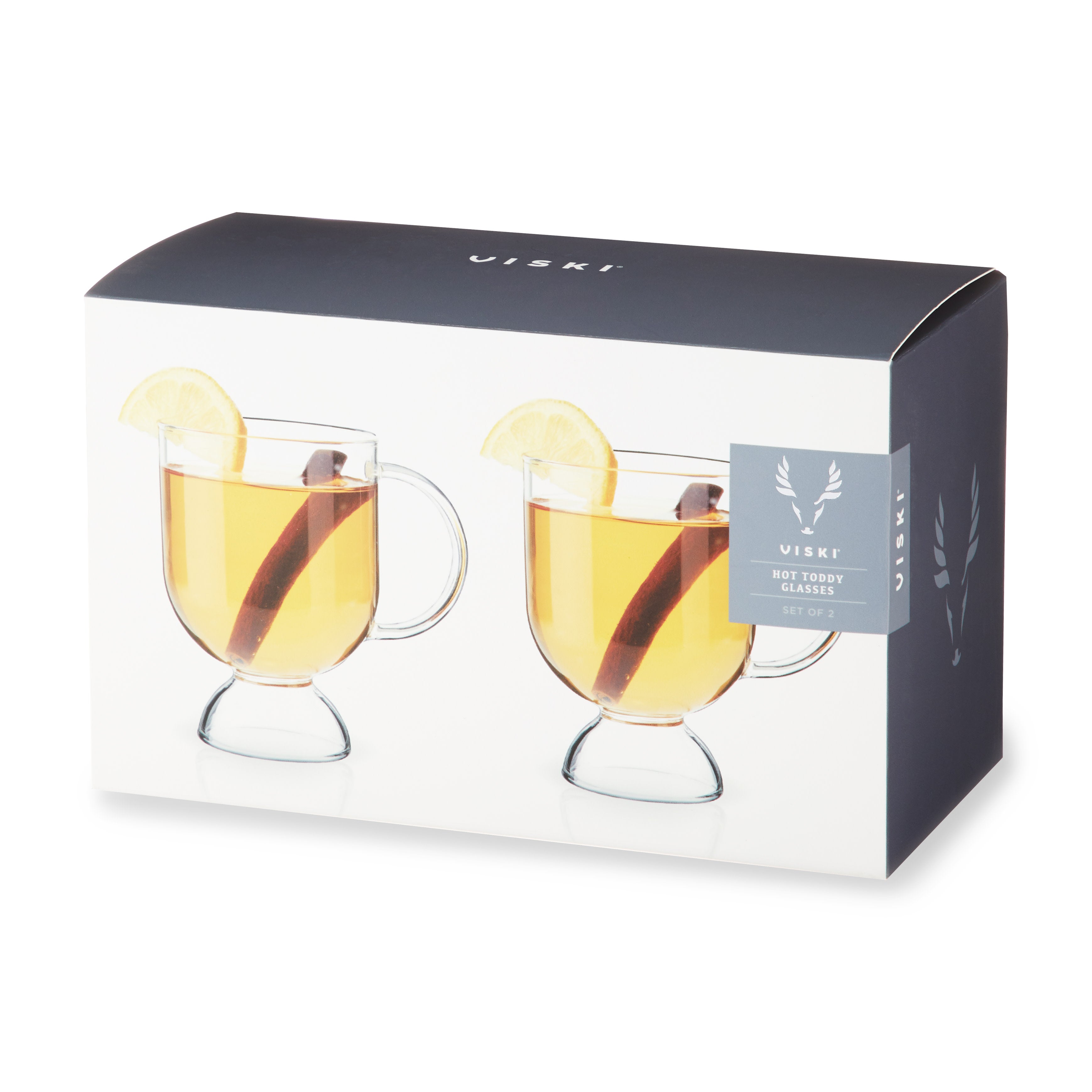 Raye Hot Toddy Glasses Set of 2 - Elegant Whiskey Glasses for Hot Cocktails, Perfect for Mulled Wine, Irish Coffee & Winter Drinks - Great for Holiday Parties & Cozy Nights by the Fireplace