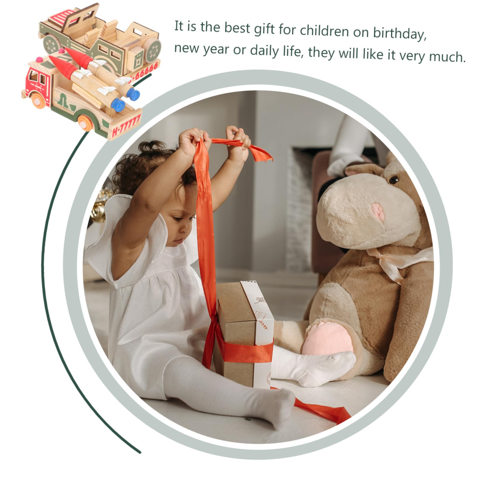 4-Piece Wooden Toy Car Set for Toddlers - Kids Wooden Vehicle Models - Safe & Durable Car Toys for Boys & Girls | Perfect for Playtime, Learning & Nursery Decor