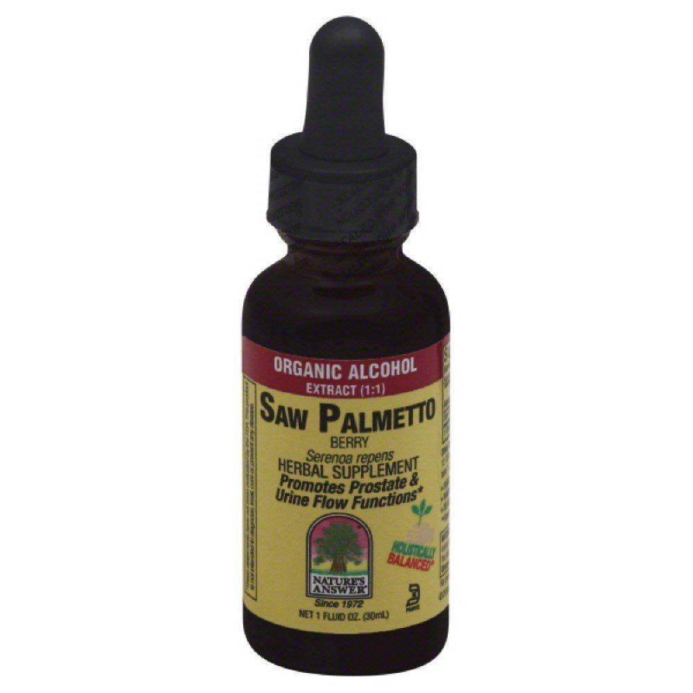 Natures Answer Saw Palmetto Berries Extract - 1 oz Liquid Supplement for Prostate & Urinary Health | Supports Hair Growth & Hormone Balance | Natural Herbal Remedy for Men