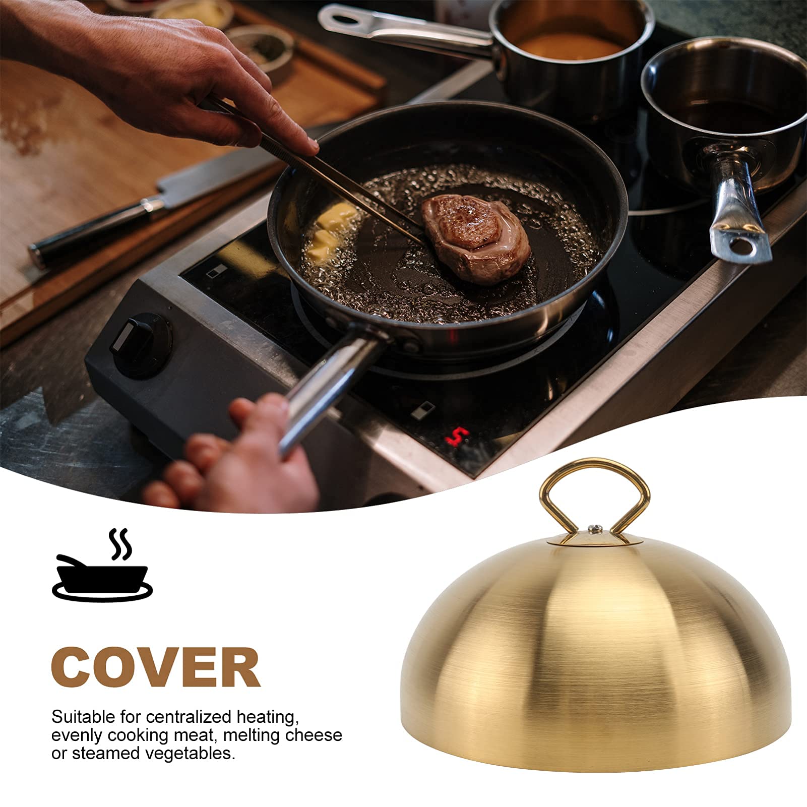 Stainless Steel Food Covers - 20CM Round Food Protectors & Domes for Outdoor Picnic, Home Kitchen, Cake Display, and Party Serving - Rustproof & Durable Kitchen Essentials