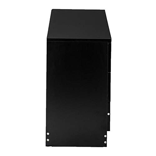 Modern Wooden 3-Drawer Dresser - Black Finish for Bedroom, Nursery & Closet Organization | Space-Saving Storage Solution