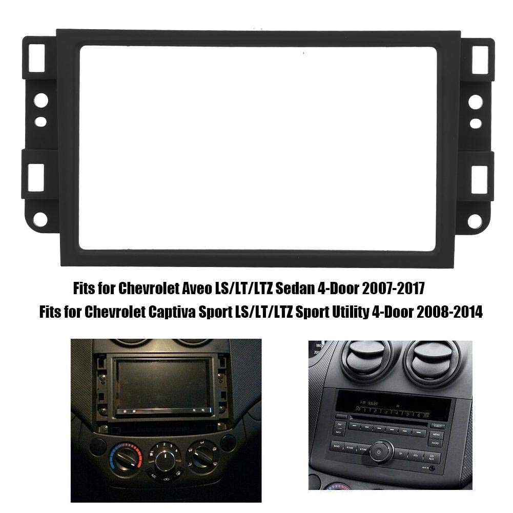 2 DIN Car Stereo Frame - Plastic Radio DVD Player Mounting Kit | Modified Fascia Panel & Dash Installation | Perfect for Toyota, Honda, Ford Vehicle Upgrades | Home & Professional Auto Modification Use