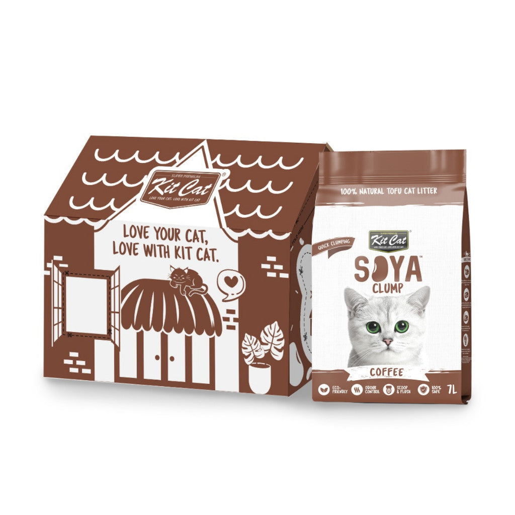6-Pack Kit Cat Soya Clump Scented Cat Litter 7L - Natural Odor Control for Multi-Cat Homes & Small Spaces