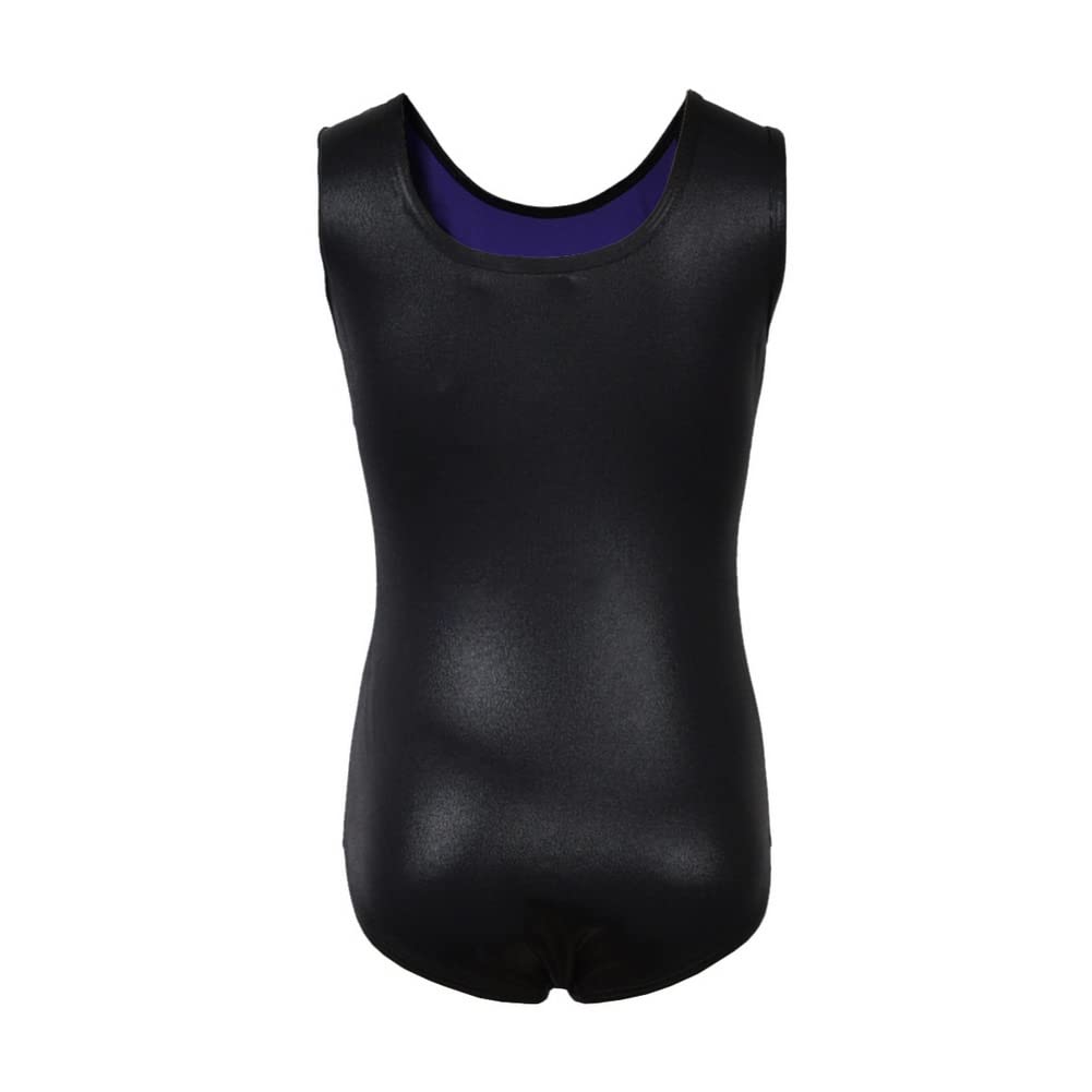 ESHOO Girls Gymnastics Leotard - Sparkling Diamond Embroidered Striped One-Piece Ballet Leotard for Dance & Performance | Perfect for Gymnastics Classes, Competitions & Recitals