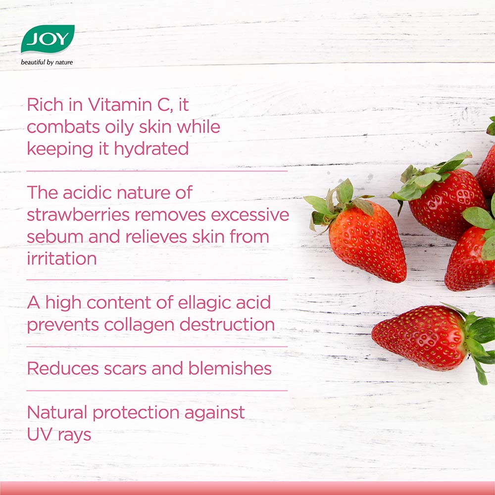 Joy Skin Fruits Oil Removal Strawberry Face Wash - 2 Pack (2 x 100ml) - Gentle Cleansing for Oily & Acne-Prone Skin - Perfect for Morning & Night Skincare Routine