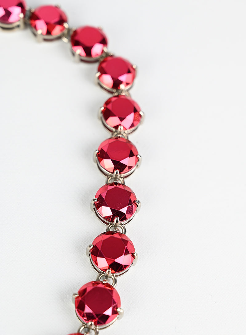 Prada Maxi Crystal Flower Necklace - Luxury Rhinestone Collar for Women | Perfect for Evening Parties, Weddings & Special Occasions