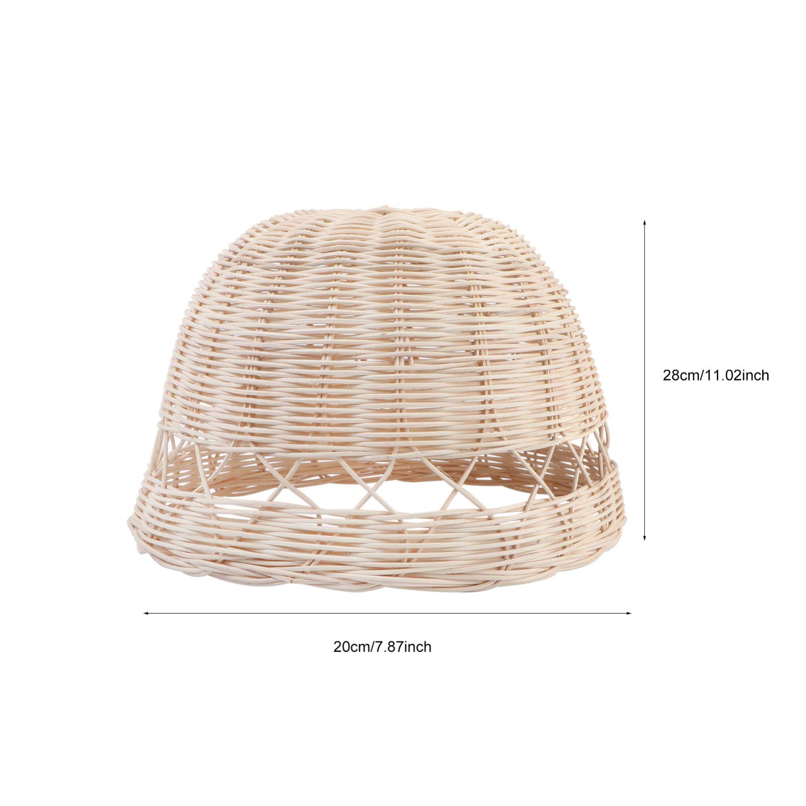SOLUSTRE Handwoven Rattan Pendant Light - Farmhouse Ceiling Lamp with Rustic Wicker Shade for Kitchen, Dining Room, Bedroom & Porch Lighting