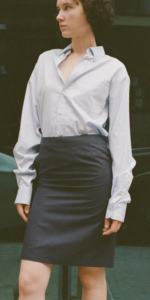High Waist Denim Skirt for Women - A-Line Stretch Denim Skirt with Pockets | Perfect for Casual Outfits, Date Nights & Office Wear