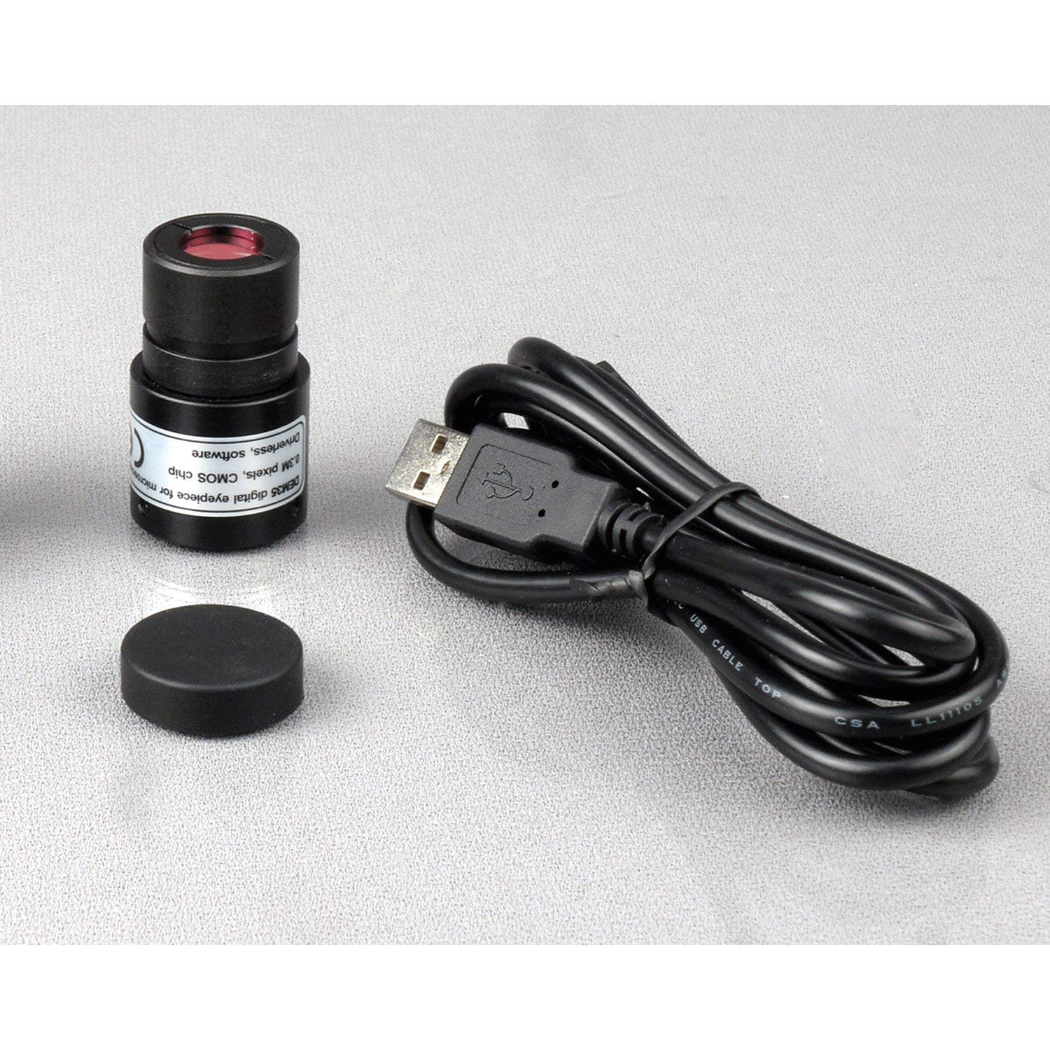 AmScope H100-E1 Digital Handheld Microscope - 100x Magnification, 17mm FOV, 1.3MP Camera with Software & LED Light - Ideal for Coin Collecting, Jewelry Inspection, PCB Repair & Science Education