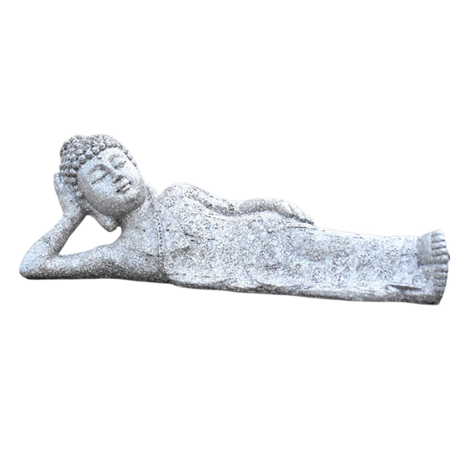 FAKEME Southeast Asian Style Reclining Meditating Buddha Statue - Outdoor Garden Decor, Zen Yard Art, Patio & Lawn Ornament for Meditation Spaces & Asian-Themed Landscaping