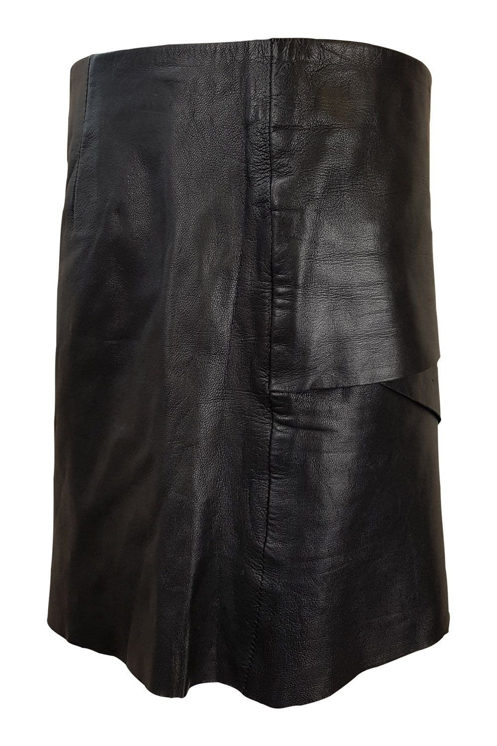 JOSEPH Black Leather Layered Micro Mini Skirt for Women | High Waist Stretch Faux Leather Skirt | UK Size 8 (US 4) | Perfect for Night Out, Clubwear, Party & Casual Outfits
