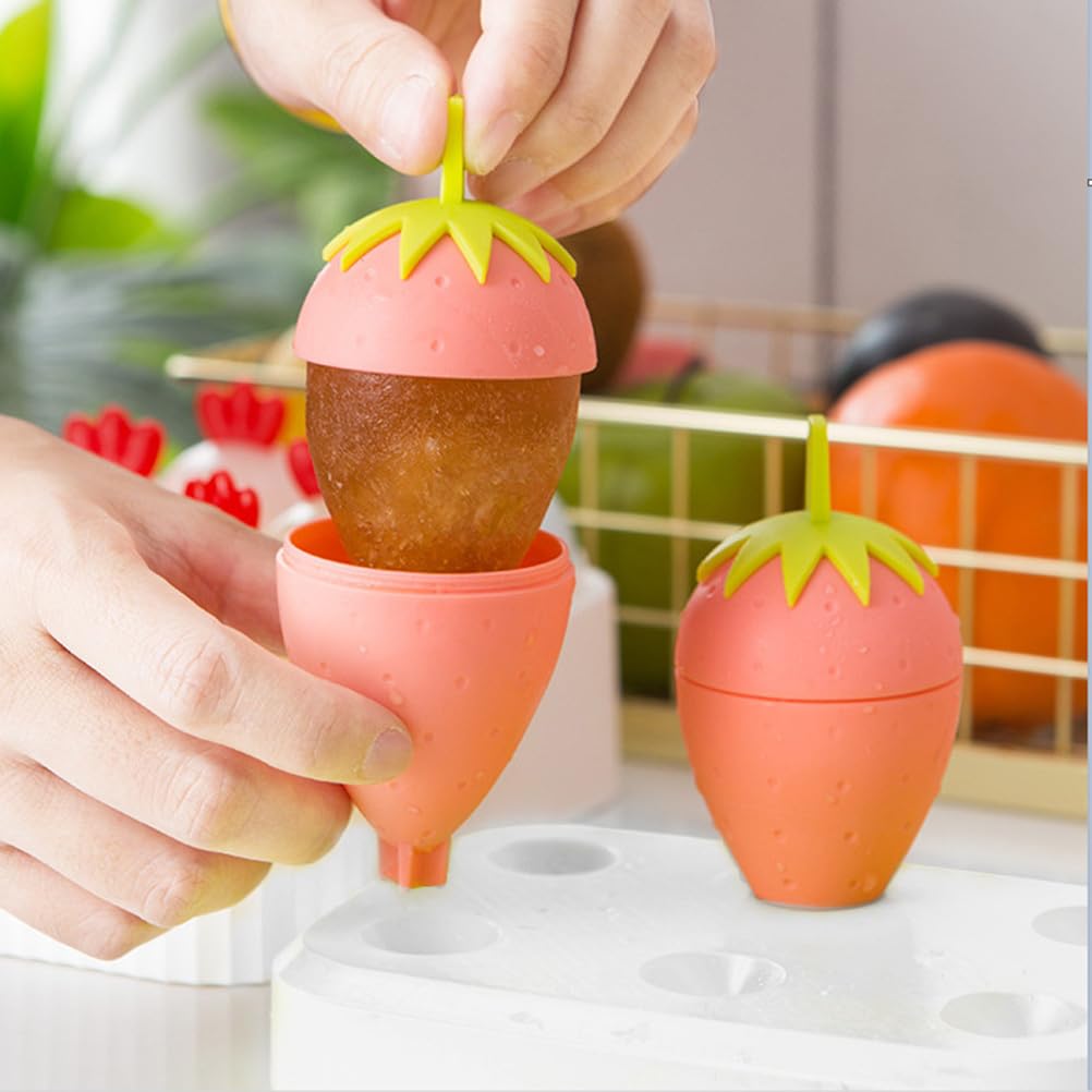6-Piece Reusable Silicone Popsicle Molds for Kids - DIY Ice Cream, Strawberry & Fudge Treats | BPA-Free, Easy Clean | Perfect for Summer Snacks, Birthday Parties & Family Fun