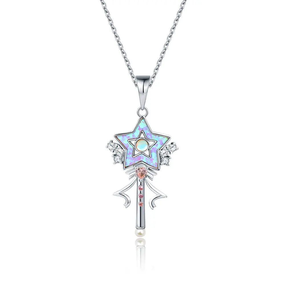 Mimi Wand Pendant Necklace - Elegant Crystal Jewelry for Women, Perfect Gift for Birthday, Anniversary & Valentine's Day | Ideal for Parties, Date Nights & Special Occasions