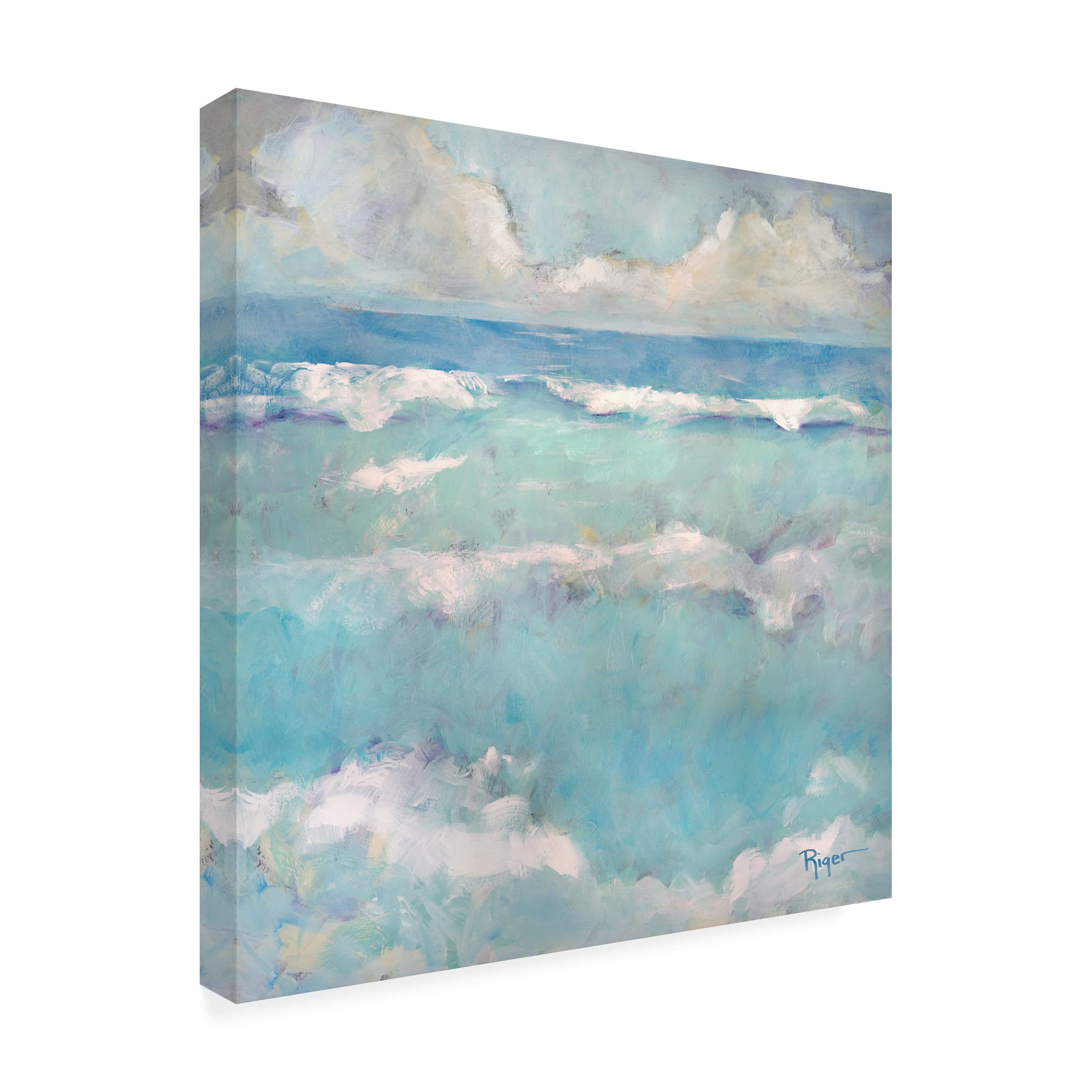 Trademark Fine Art 'A Day at the Beach I' Canvas Wall Art by Sue Riger - Coastal Decor for Living Room, Bedroom & Office