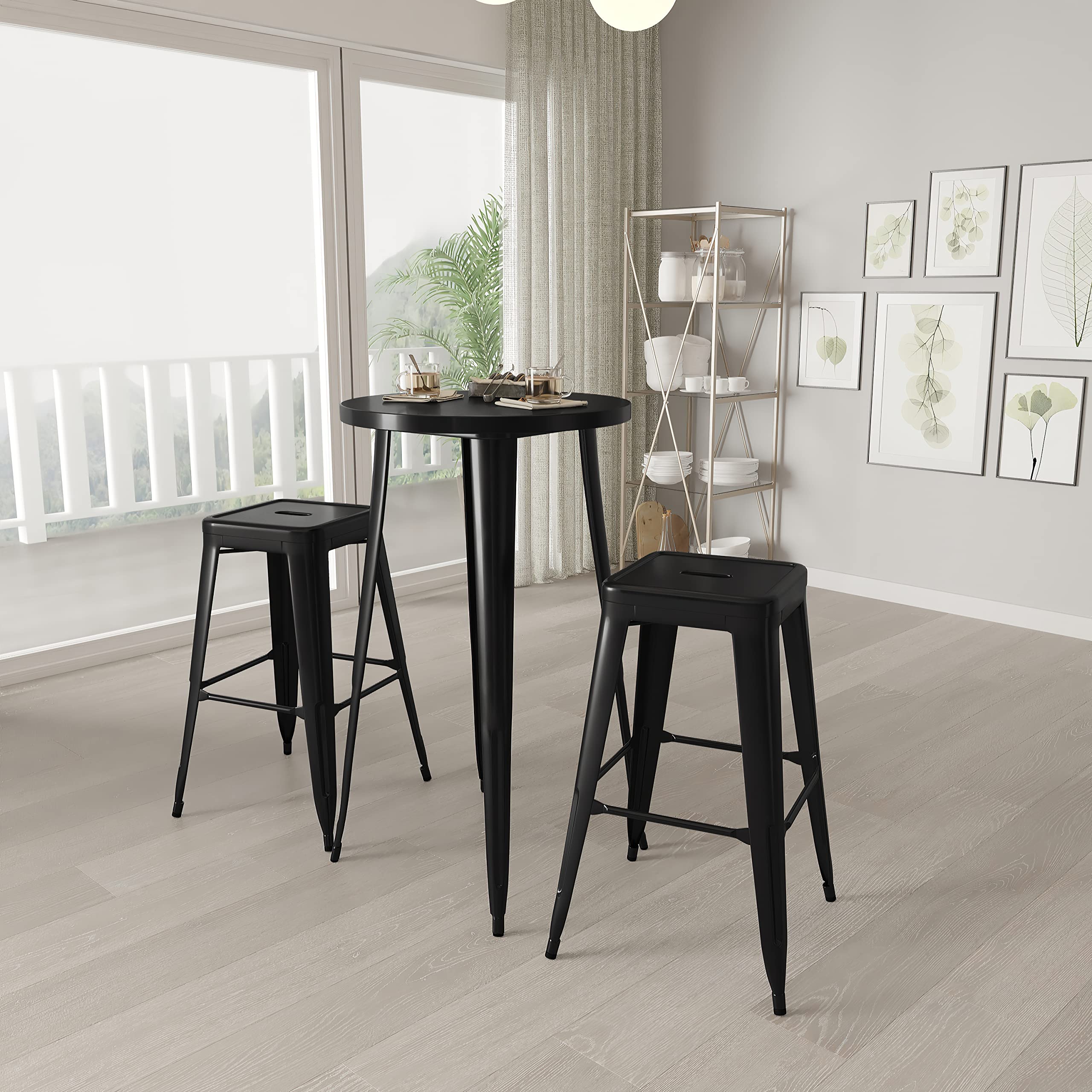 Merrick Lane Giosetta 3-Piece Bar Table Set - 24