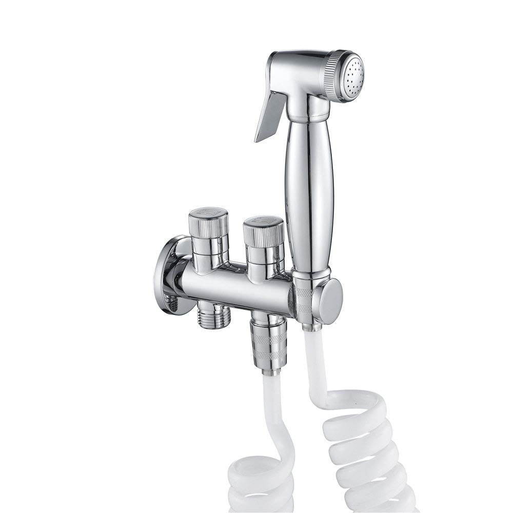 Premium Wall-Mounted Bathroom Handheld Bidet Sprayer - Shattaf Toilet Sprayer for Personal Hygiene & Potty Training | Perfect for Bottom Cleaning, Baby Care & Postpartum Use | Easy Install Stainless Steel Water Sprayer for Toilet & Shower Areas