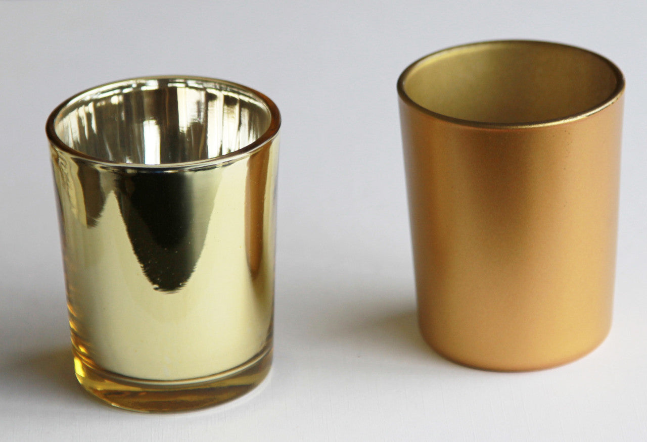 10 Pack Matt Gold Glass Votive Candle Holders - Elegant Table Centerpieces for Christmas, Wedding, Anniversary, Party & Home Decor | Perfect for Dining Tables, Mantels, and Event Receptions