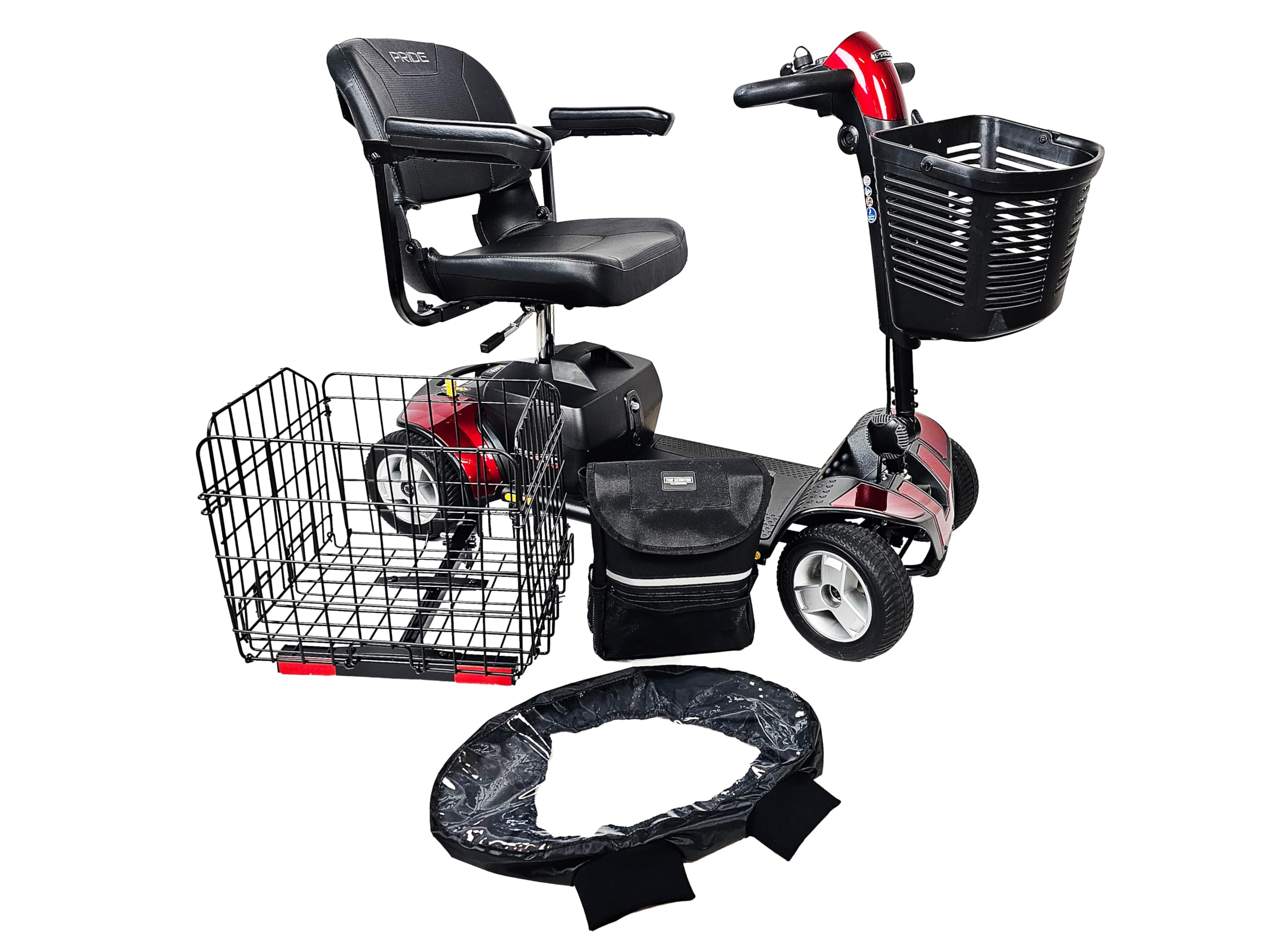 Pride Mobility S74 Go-Go Sport 4-Wheel Mobility Scooter with Accessories Bundle - Ideal for Outdoor Adventures and Daily Errands