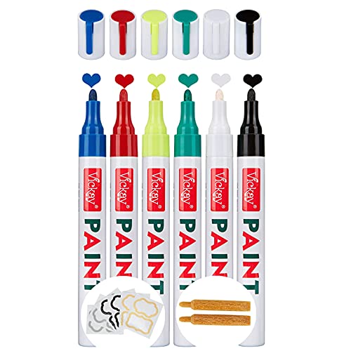 6 Vibrant Colors: Black White Blue Red Green Yellow