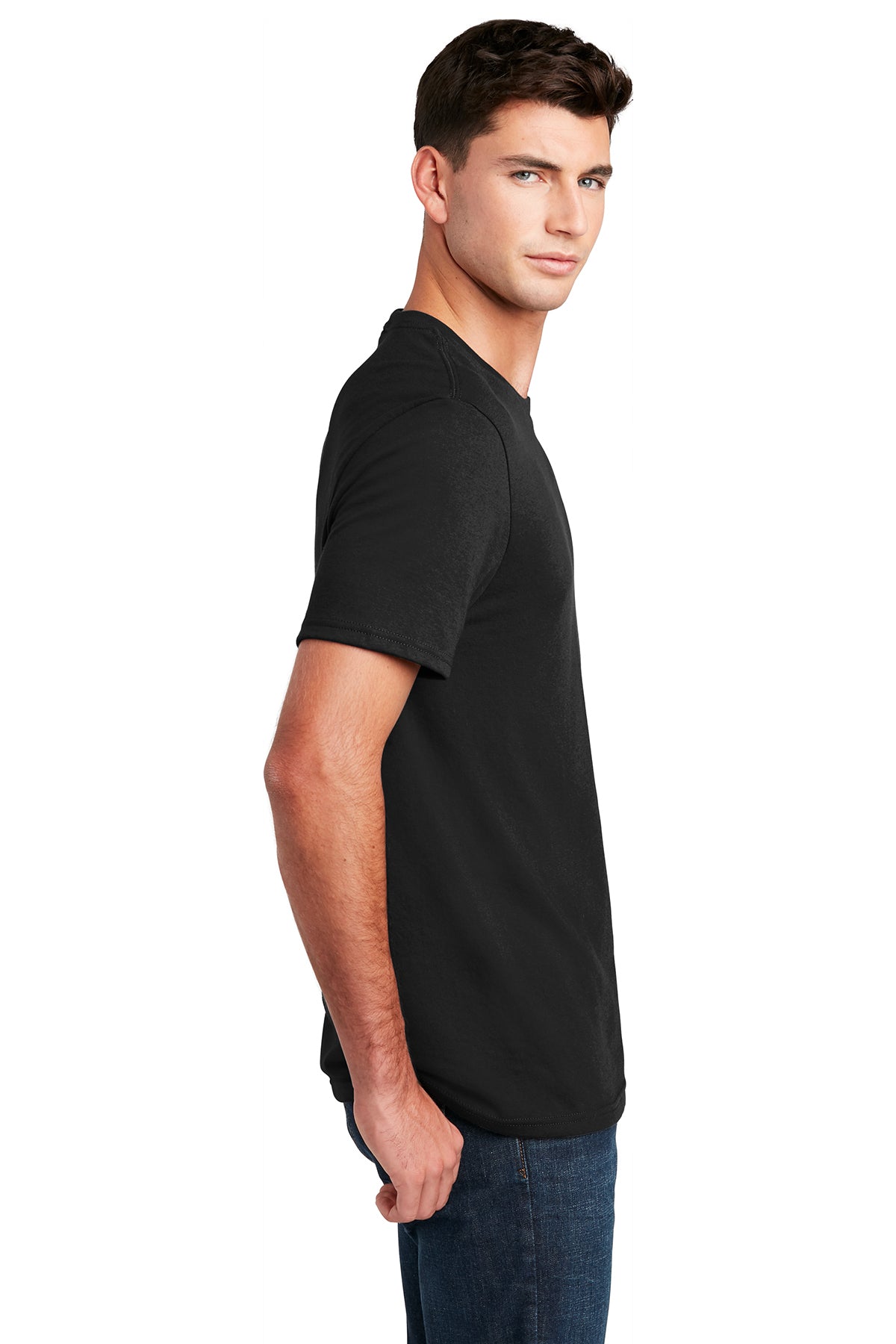 District Made Men's Perfect Blend Tee - Soft Cotton Comfort Fit T-Shirt for Casual Wear & Everyday Outfits (Black)