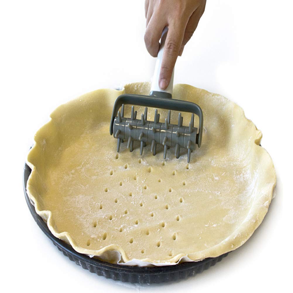 Premium Pizza Hole Puncher & Dough Needle Roller - Professional Baking Tool for Pizza, Cake, Pie, Bread & Pastry (Black) | Perfect for Home Bakers & Commercial Kitchens