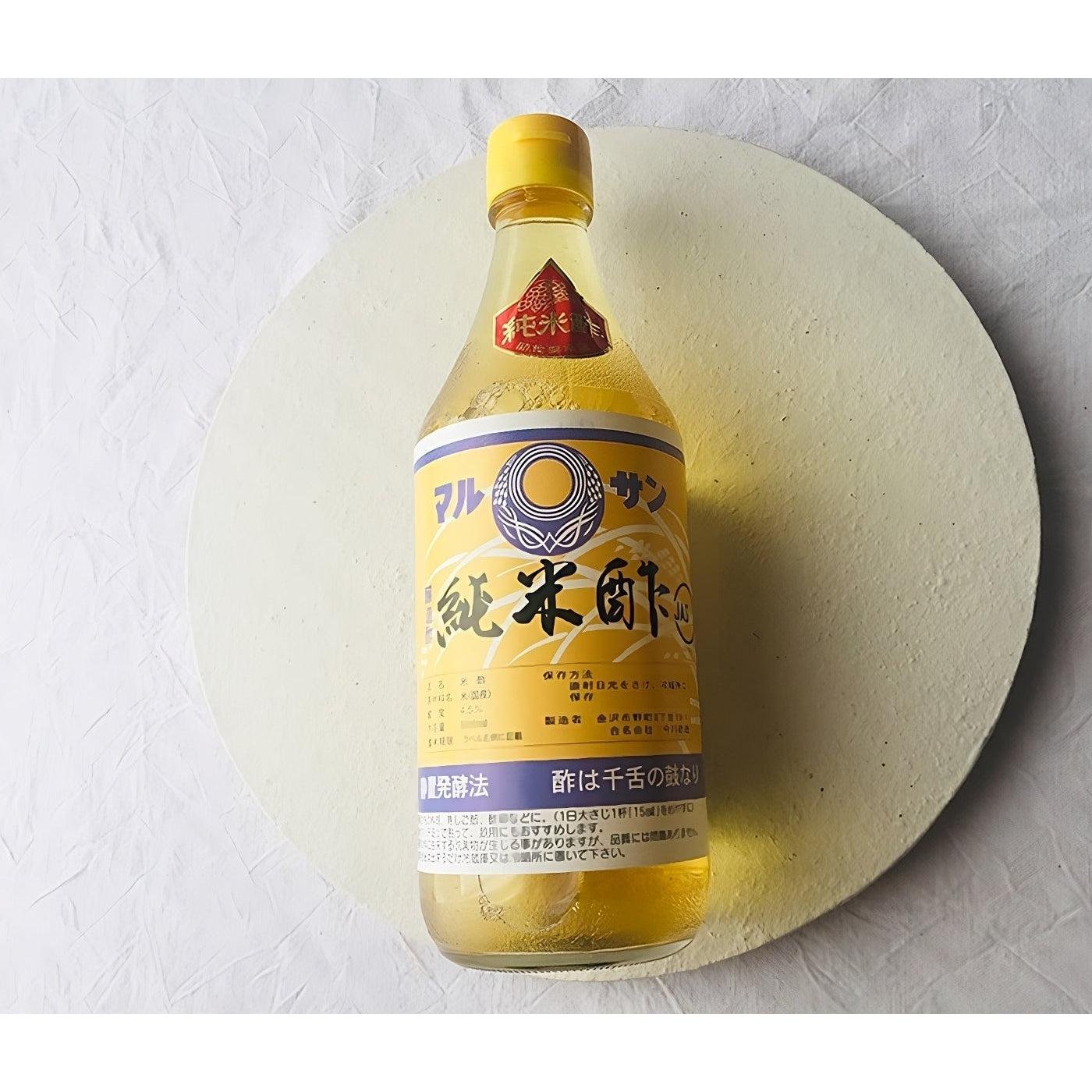 Marusan Pure Rice Vinegar 500ml - Artisanally Crafted Japanese Vinegar for Sushi, Salad Dressing & Asian Cooking | Premium Quality Gluten-Free Seasoning