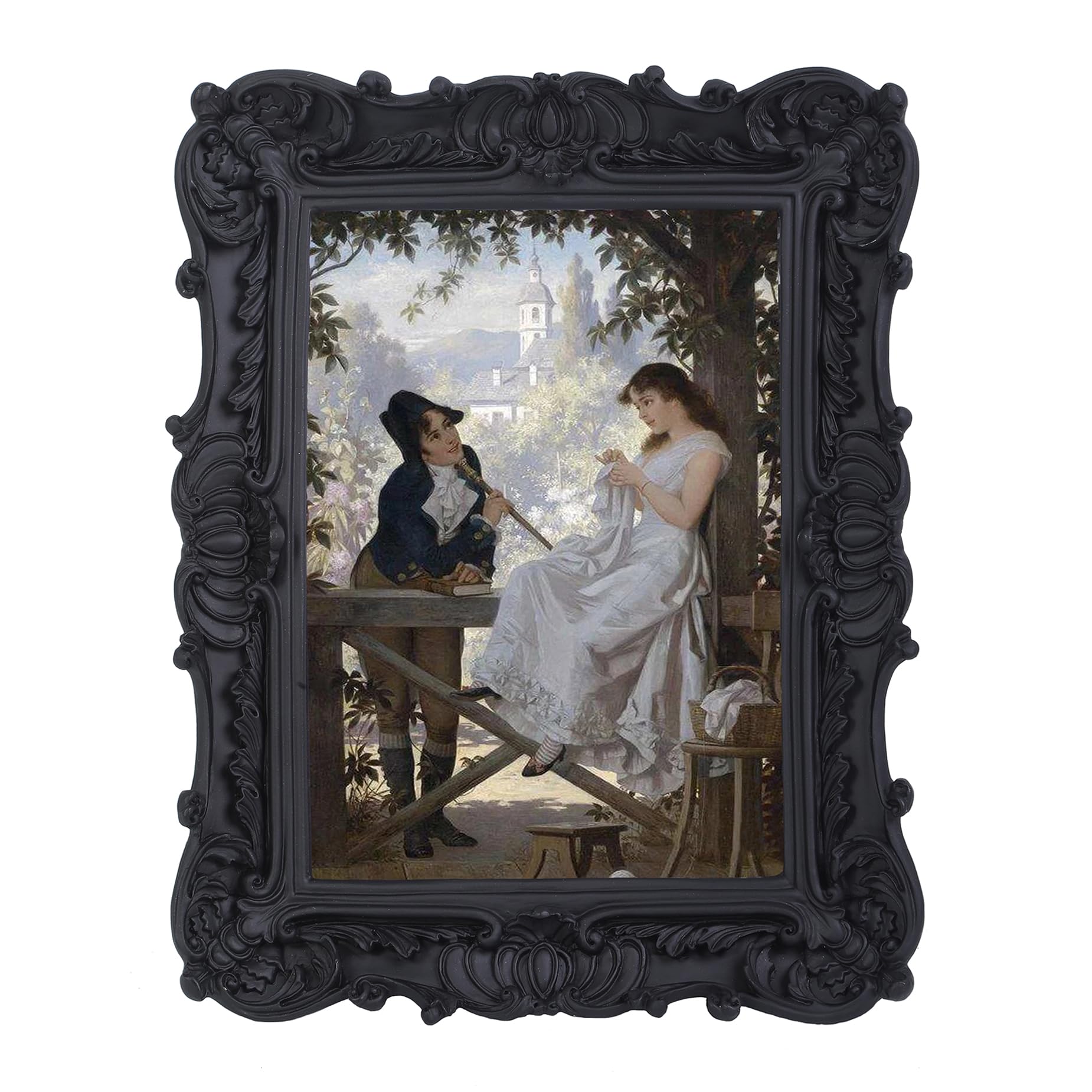 5x7 Antique Vintage Picture Frames - Black Ornate Victorian & Gothic Photo Frames for Wall Gallery Display | Perfect for Home Decor, Wedding Photos, and Artwork Display