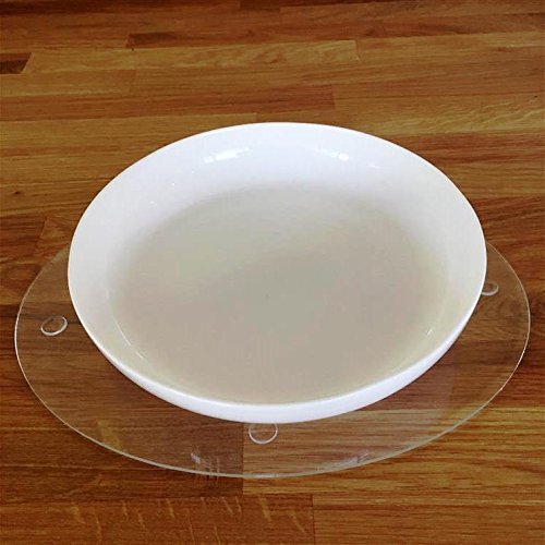 Clear Oval Placemats Set of 6 - Large Non-Slip Table Mats for Dining Table, Kitchen, Party & Home Decor - Waterproof & Heat Resistant