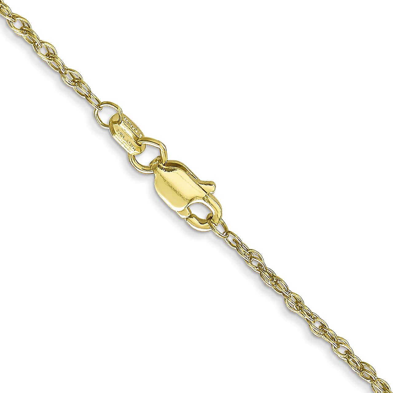 Lex & Lu 10k Yellow Gold 1.3mm Heavy Baby Rope Chain Necklace for Women - Elegant Layered Jewelry for Everyday Wear, Gifts & Special Occasions