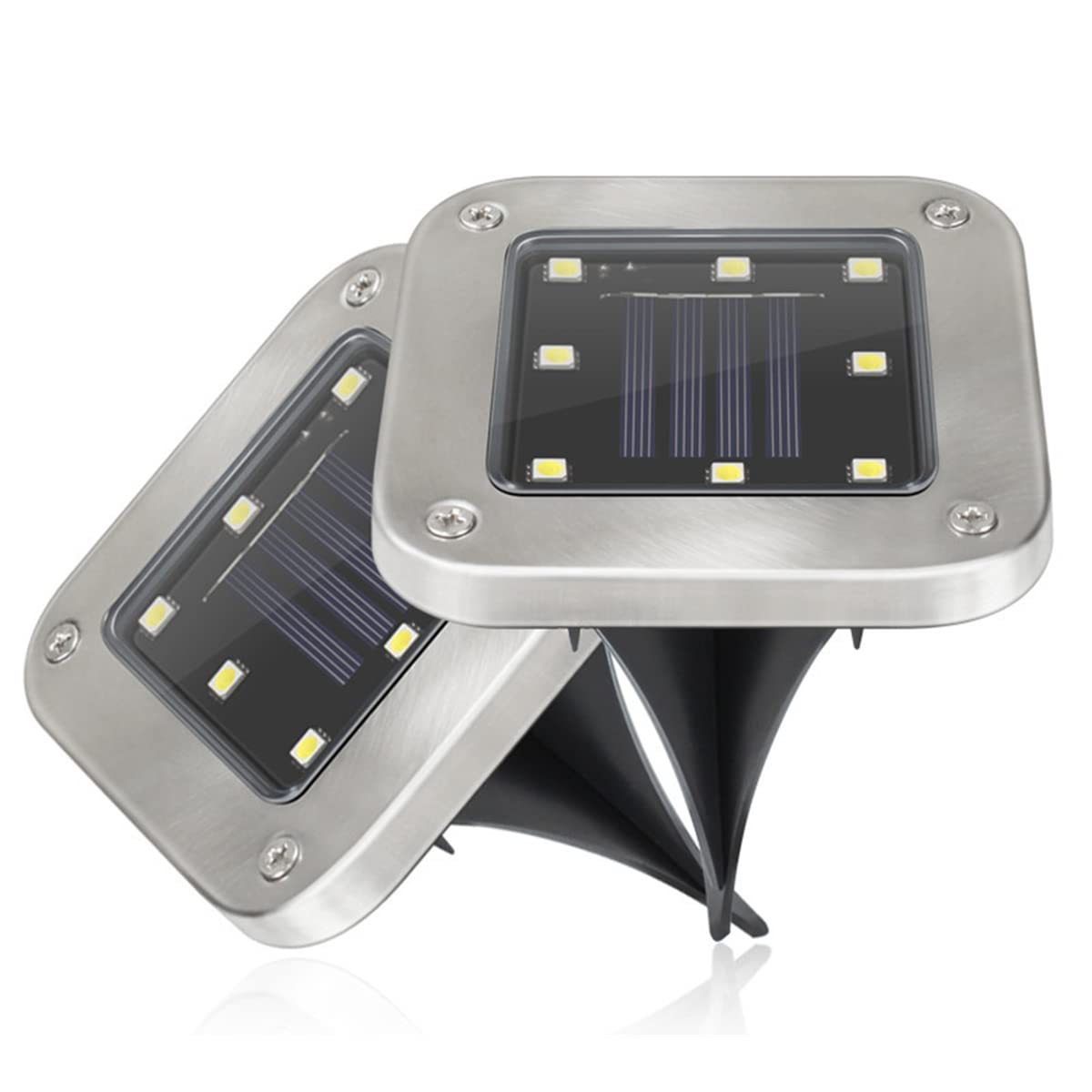 20pcs Waterproof Solar Ground Lights - Outdoor Solar Powered Disk Lights for Garden, Patio, Yard, Pathway, Walkway & Driveway - Warm White Landscape Lighting (Ideal for Evening BBQs, Pool Parties & Pathway Safety)