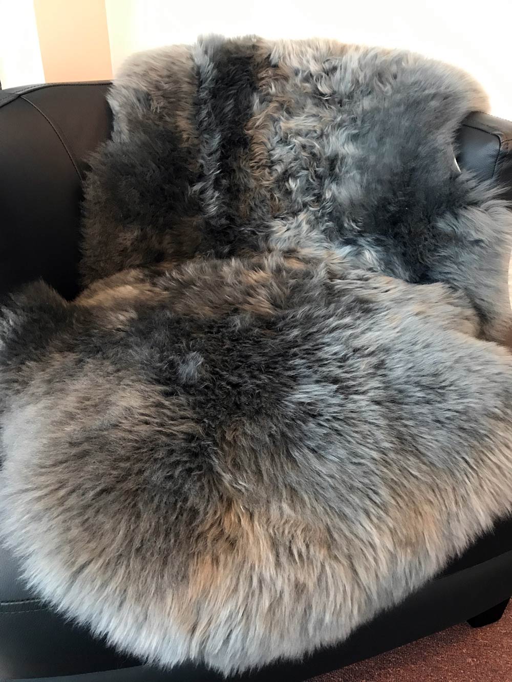 Luxury Grey Dyed Single Sheepskin Rug - Soft & Plush Natural Sheepskin for Living Room, Bedroom, Nursery - Perfect for Cozy Home Decor & Floor Seating