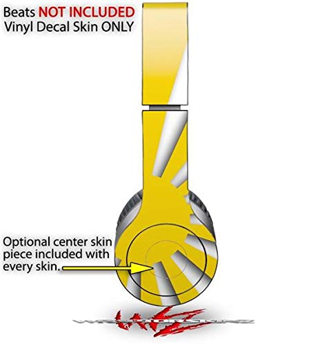 Original Beats Solo HD Headphones Skin Decal Wrap - Rising Sun Japanese Flag Design in Yellow | Protective Vinyl Cover for Solo HD | Perfect for Music Lovers, Gamers & Travel Use (Headphones Not Included)