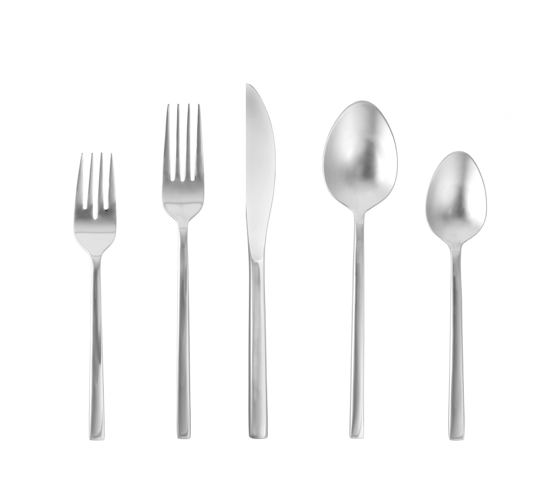 Premium Fortessa Arezzo 18/10 Stainless Steel Flatware Set - 20 Piece Service for 4, Brushed Finish - Elegant Dining Utensils for Restaurants, Weddings & Dinner Parties