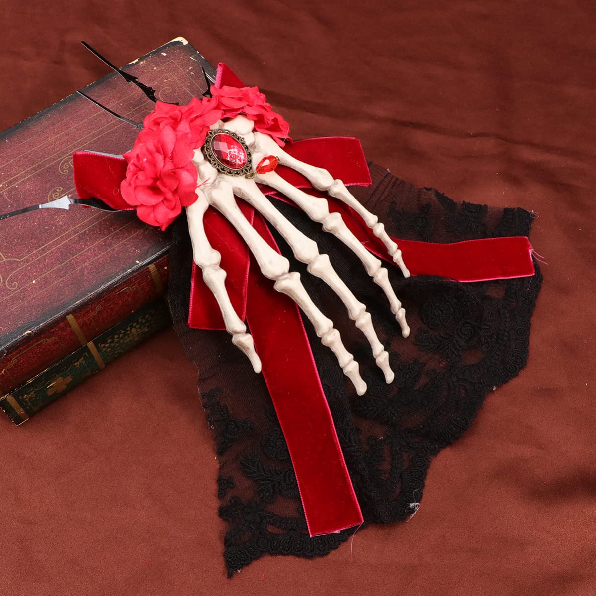 Gothic Skeleton Hair Clips for Women - Black Halloween Skull Hair Accessories for Girls & Women | Perfect for Halloween Costumes, Gothic Parties, and Dark Fashion Styles