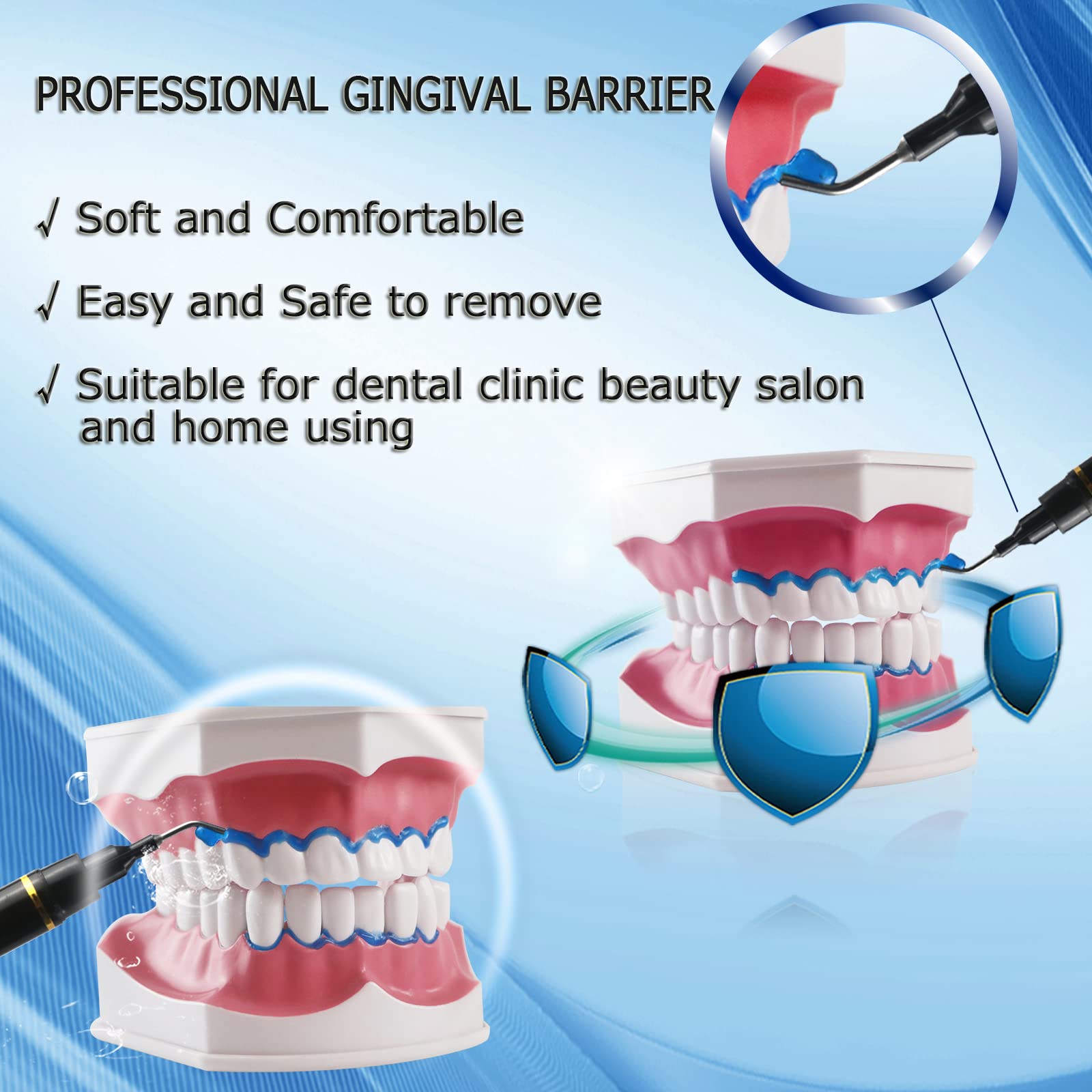 Dental Gingival Barrier Protection Gel - 10PCS 3ML Gum Protector for Teeth Whitening & Dental Procedures | Safe for Sensitive Gums, Prevents Irritation During Whitening & Professional Cleanings