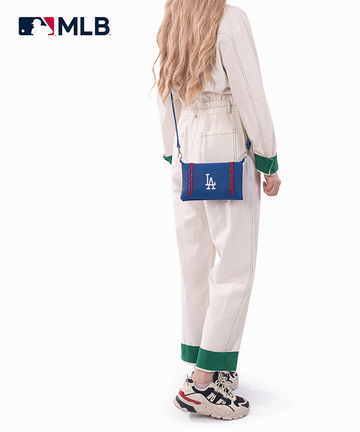 MLB Los Angeles Dodgers Genuine Leather Crossbody Bag for Women - Stylish & Durable Purse for Game Day, Travel & Everyday Use