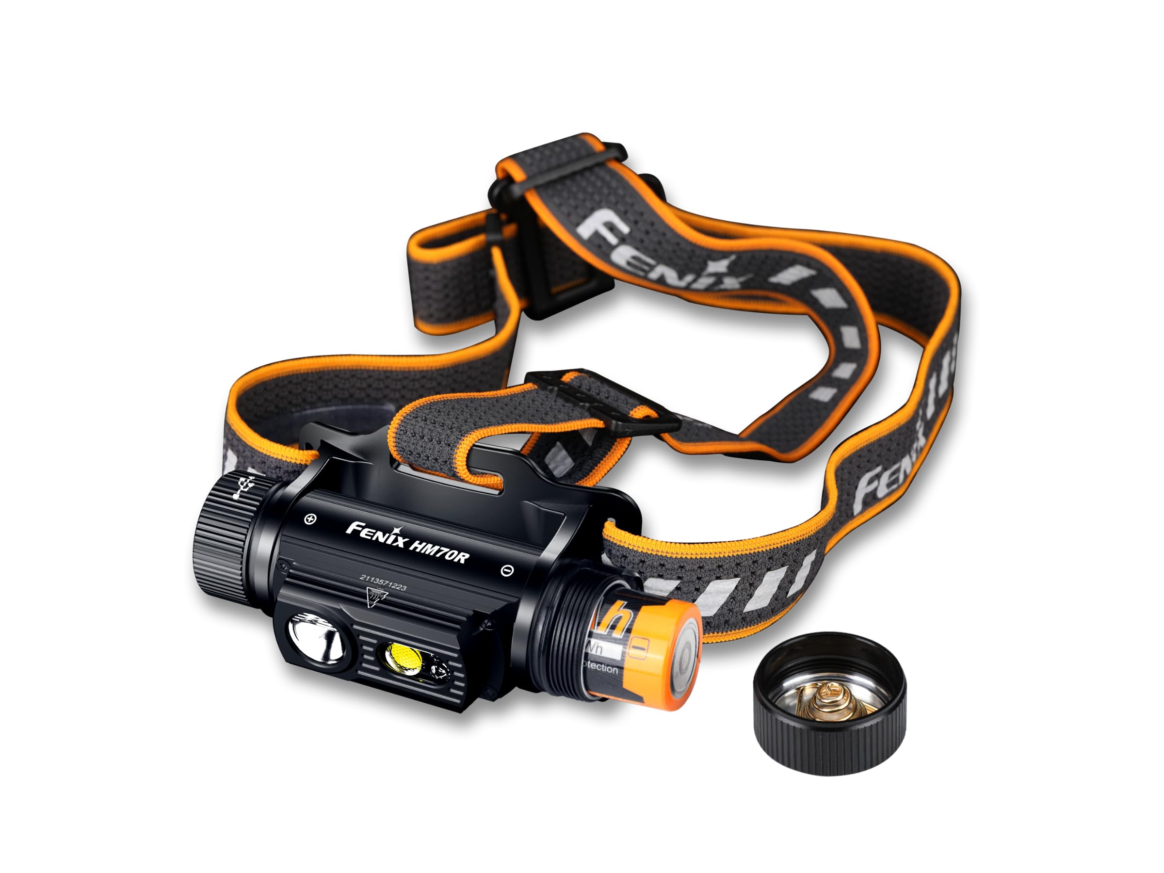 Fenix HM70R 1600 Lumen USB-C Rechargeable Headlamp - White & High CRI LED with Red Beams - Perfect for Camping, Hiking, and Outdoor Adventures