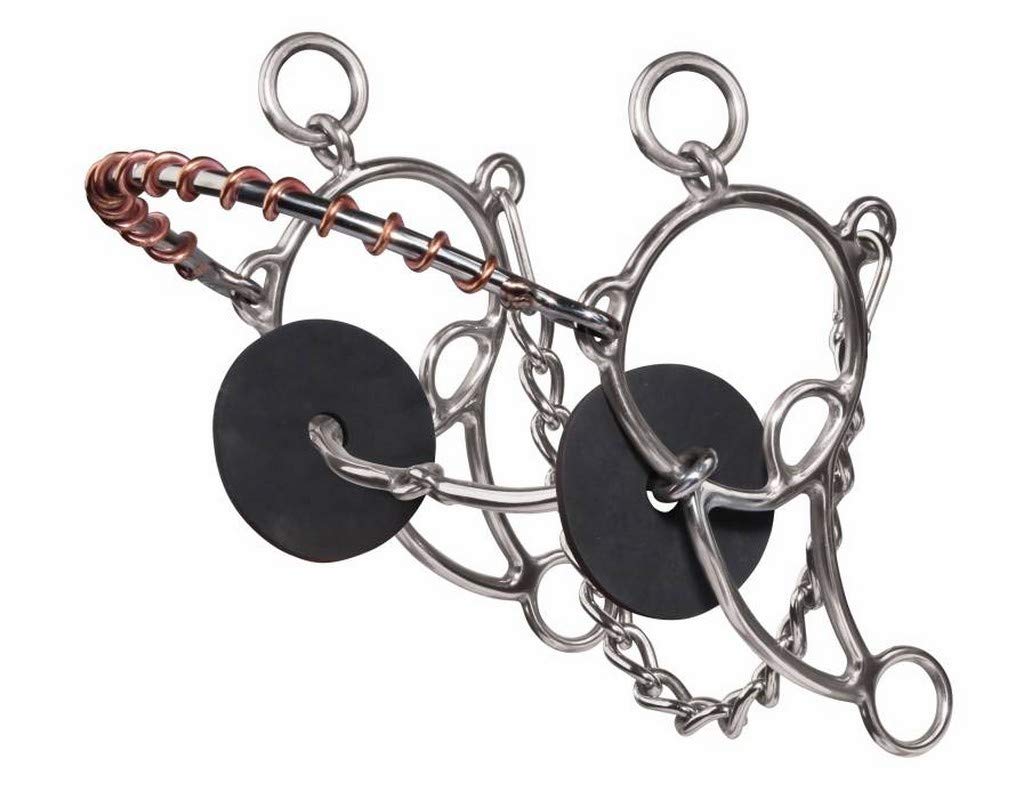 Professional's Choice Sports Medicine Combo Snaffle Horse Bits - Twisted Wire & Smooth Ring - Durable Lifesaver Mouthpiece for Equestrian Training & Riding - Perfect for Dressage, Jumping & Trail Riding