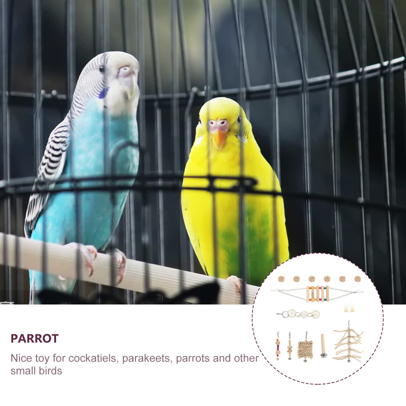 15pcs Bird Chew Toys for Parrots - Durable Biting & Playing Pet Supplies - Perfect for Small & Medium Birds to Relieve Stress & Boredom - Great for Cages, Play Gyms & Training