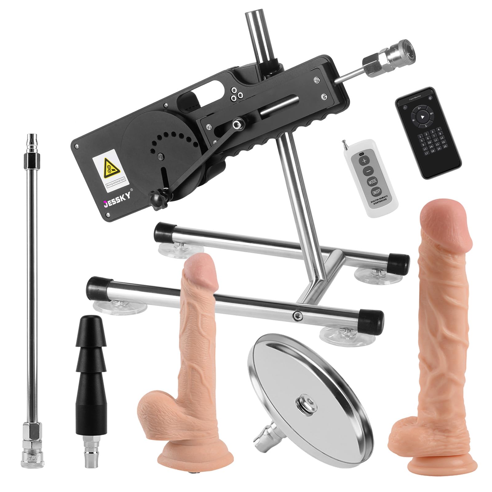 Premium JESSKY Sex Machine with APP/Remote Control - Adjustable Adult Love Toy for Women & Men, 5 Attachments - Perfect for Couples Play & Solo Pleasure