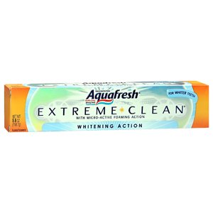 Aqua Fresh EXT Clean Whitening Toothpaste 5.6 oz - Fresh Breath & Stain Removal for a Brighter Smile - Perfect for Daily Oral Care & Whitening Routine
