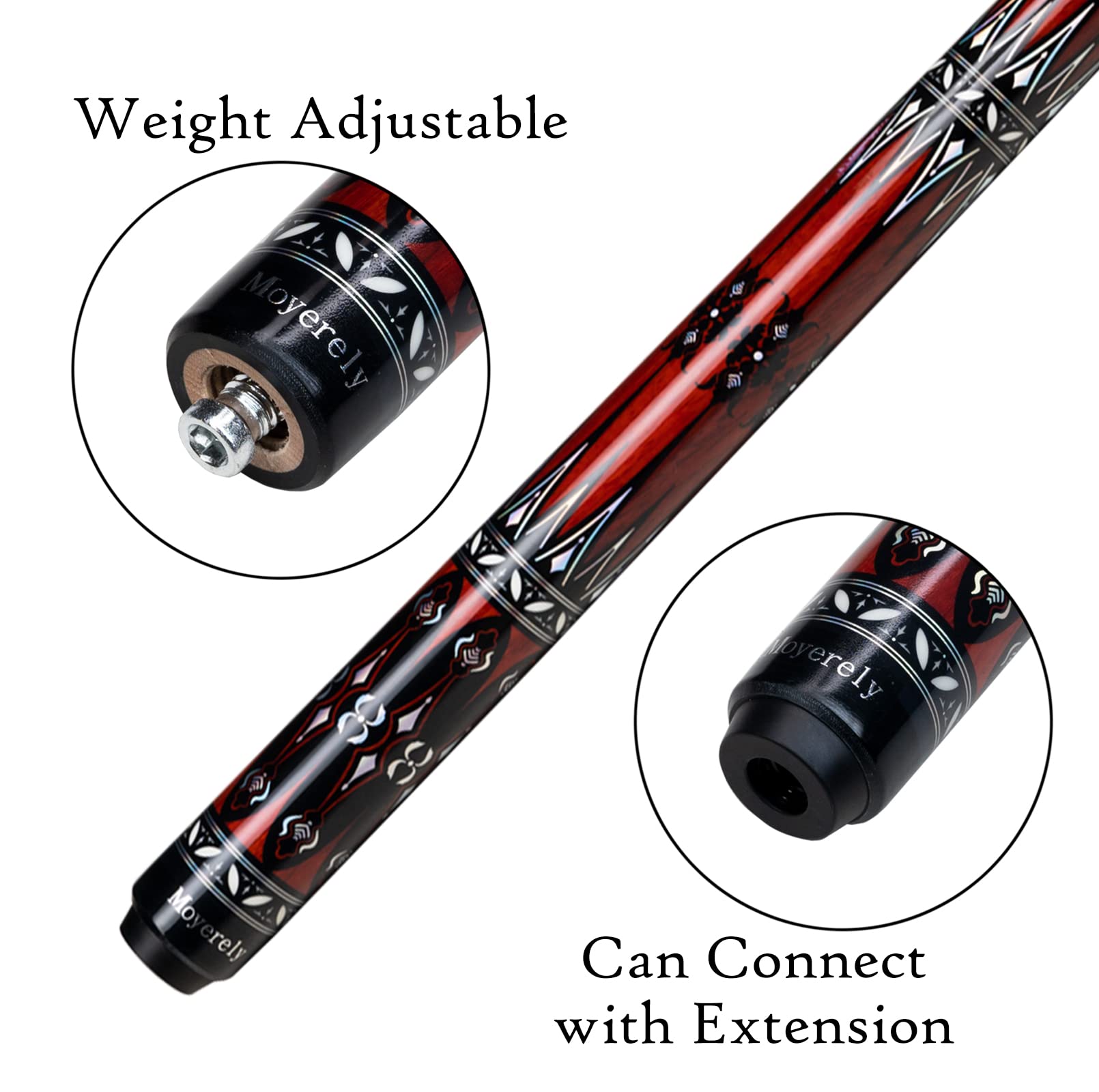 Premium Carbon Fiber Pool Cue Stick - 11.8mm & 12.5mm Low Deflection Shaft - Professional Billiard Cue with Protective Case - Perfect for Tournament Play & Home Pool Tables