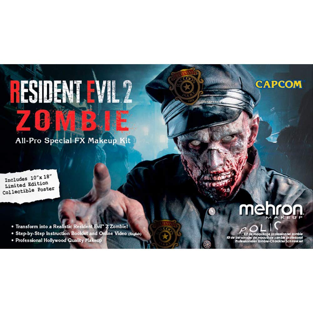 Mehron RE2 Zombie All-Pro Professional Makeup Kit - Halloween, Cosplay & Special FX Makeup for Theater & Film