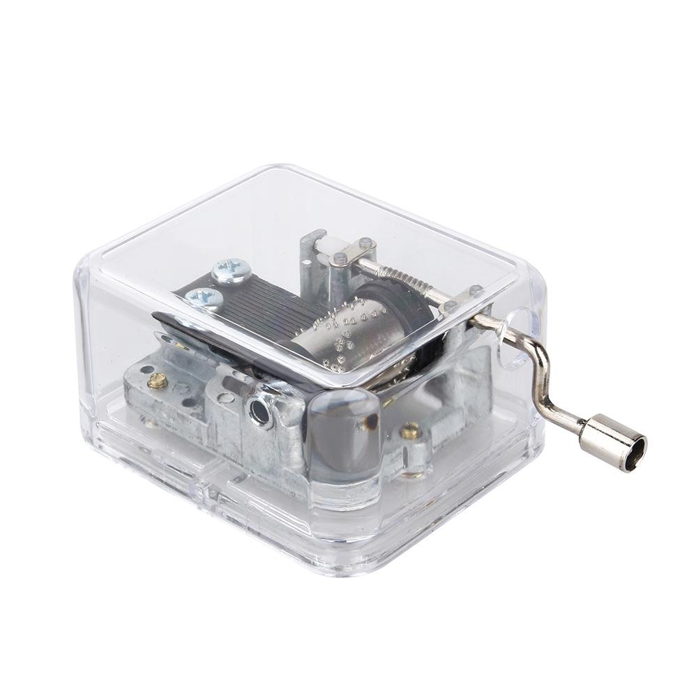 Yosoo Mini Hand-Cranked Music Box - Exquisite Wooden Musical Jewelry Box with 18 Classic Melodies, Perfect Gift for Kids, Girls, Women (Birthday, Christmas, Anniversary) | Home Decor, Party Favors, Proposal Gift