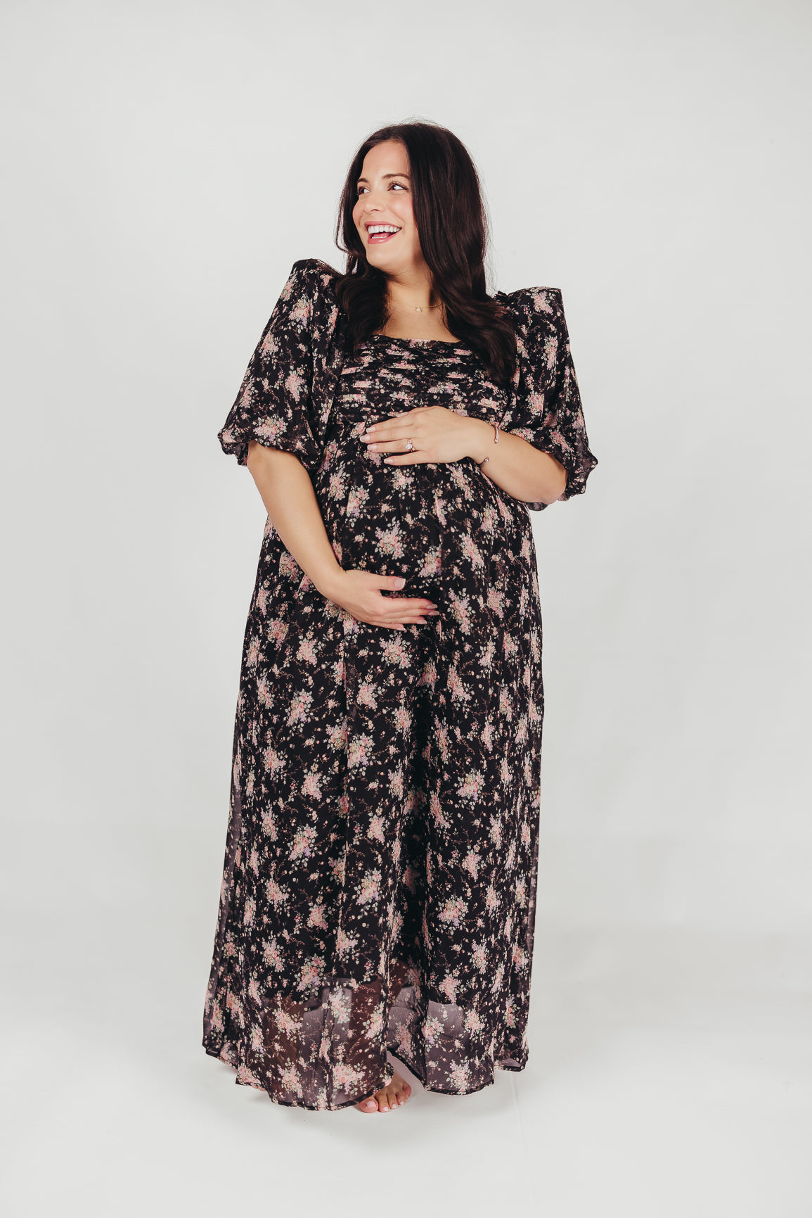 Melody Maxi Dress in Black - Bump Friendly Maternity & Inclusive Sizing (S-3XL) | Perfect for Pregnancy, Nursing, Weddings & Special Occasions