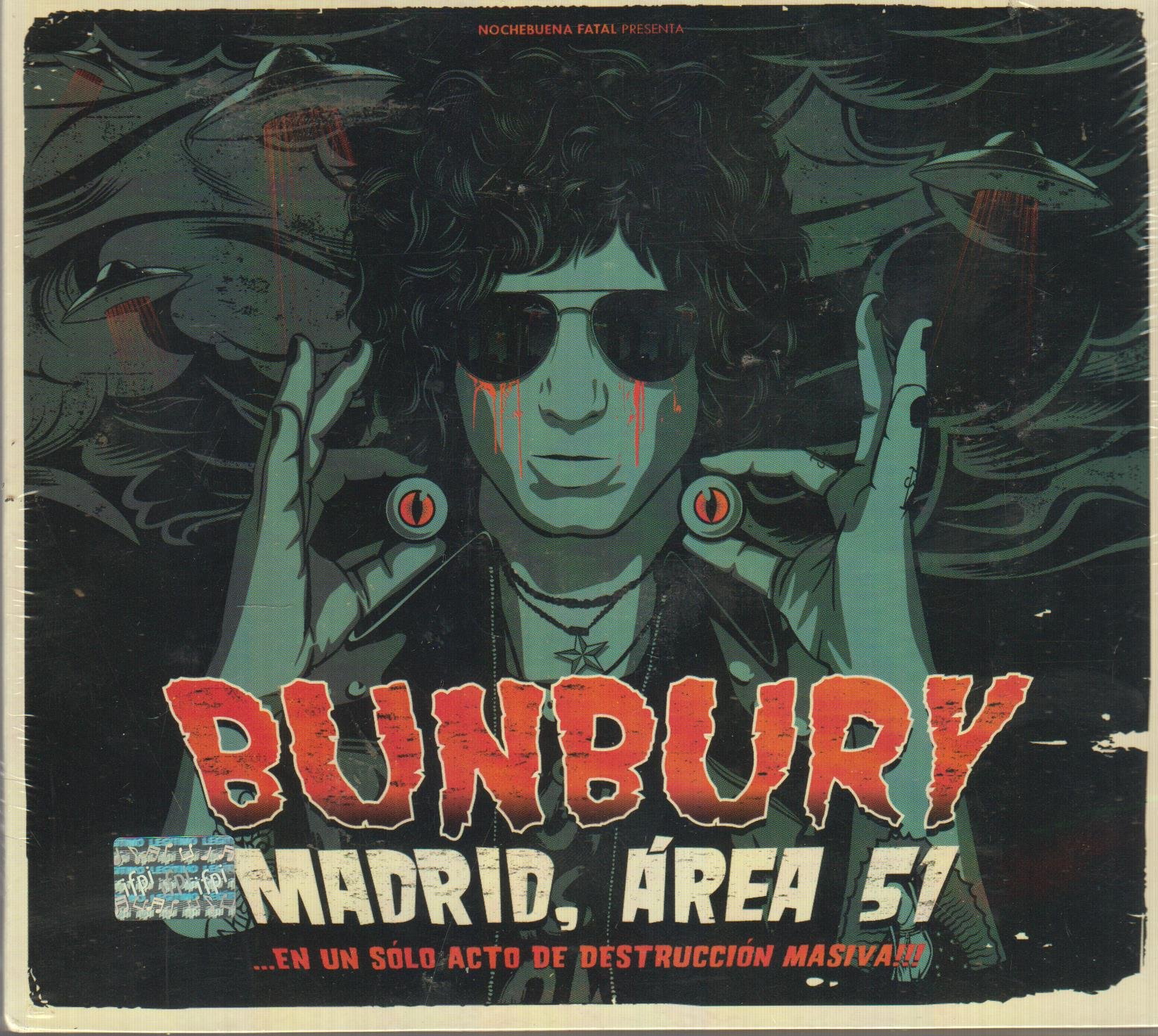 Bunbury Madrid Concert - 2 CDs + 2 DVDs (Area 51 Live Performance) | Massive Destruction Show | Perfect for Music Collectors & Rock Fans