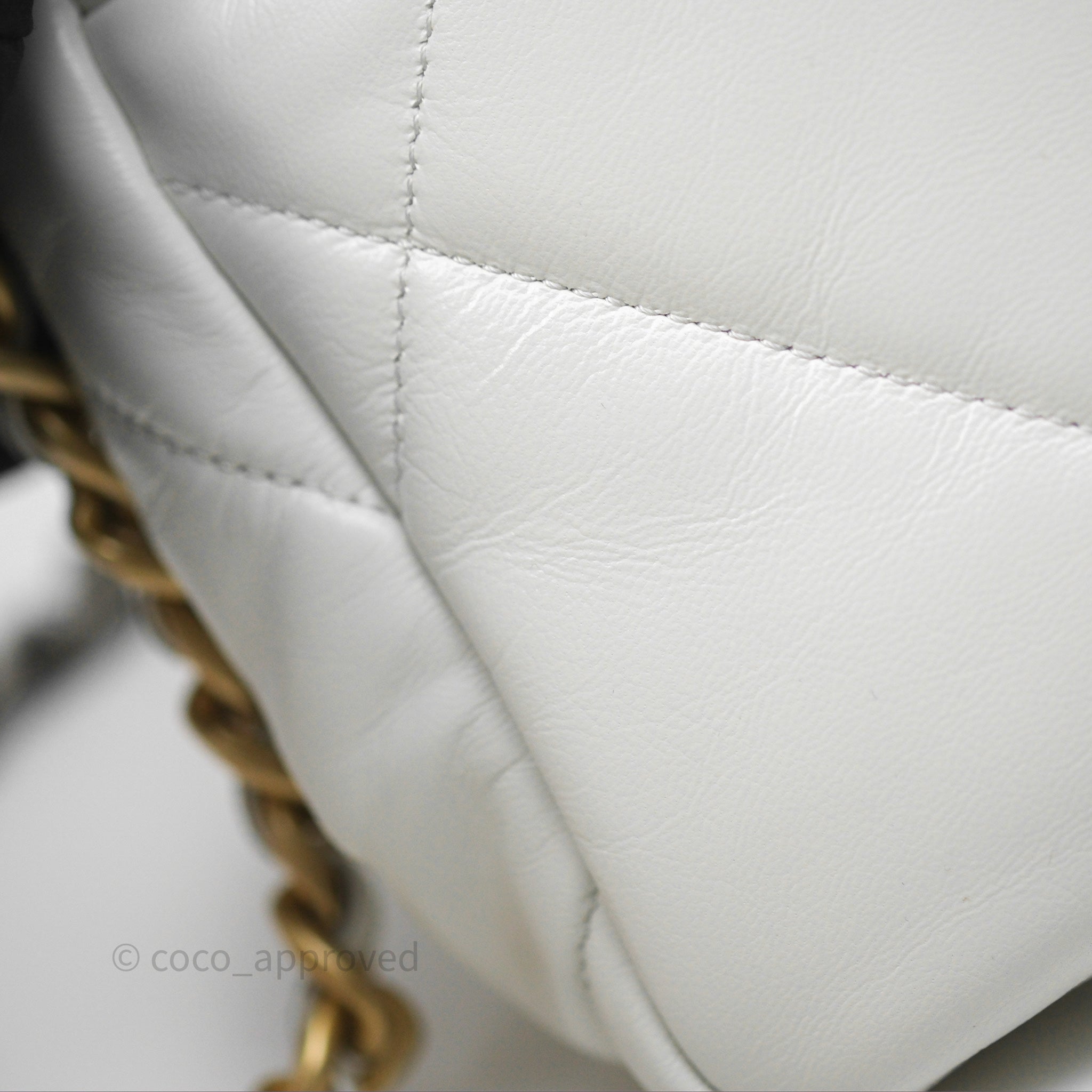 Chanel 19 Small Handbag in White with Mixed Hardware - Luxury Shoulder Bag for Women, Perfect for Evening Events & Daily Use