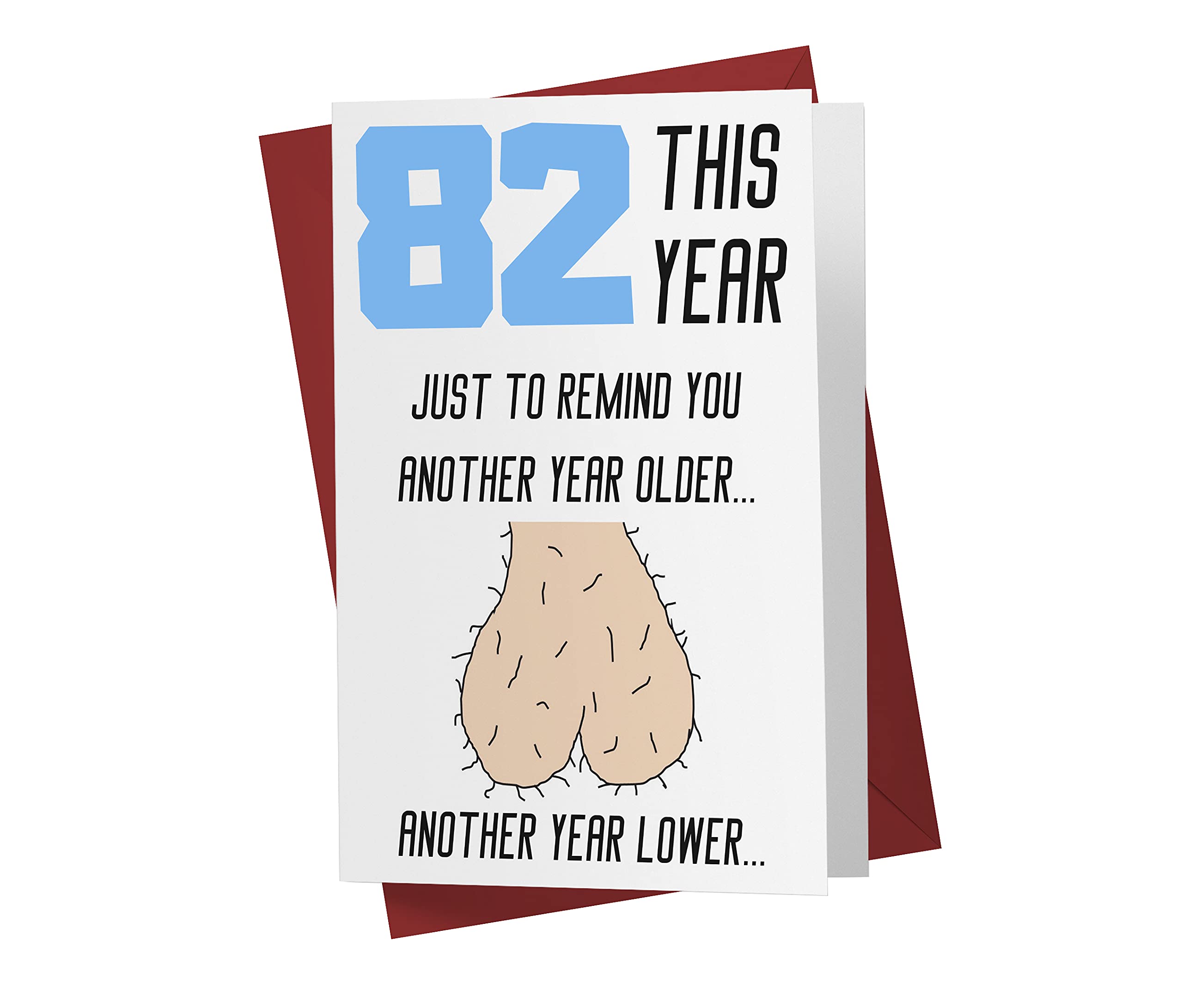 82nd Birthday Cards for Men - Funny, Rude & Sarcastic Greeting Cards for Boyfriend, Husband, Dad & Friends | Perfect for 82-Year-Old Humor Lovers | Great for Birthday Parties, Gag Gifts & Prank Celebrations