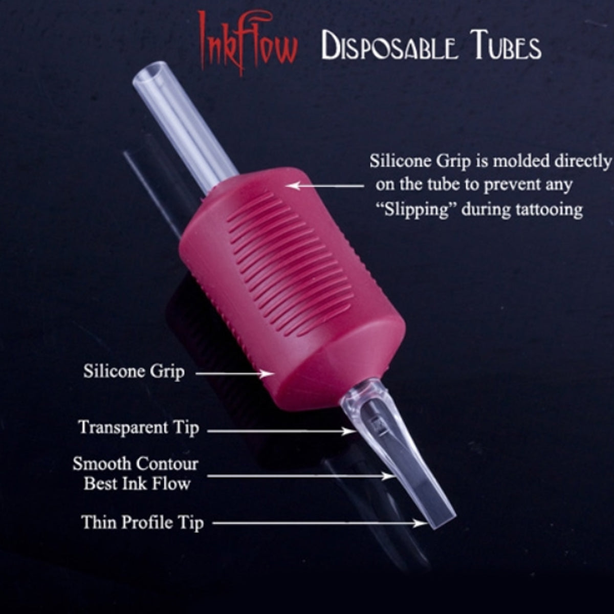 Inkflow 30mm Disposable Tubes - Bulk Pack for Tattoo, Medical & Laboratory Use - Clearance Sale