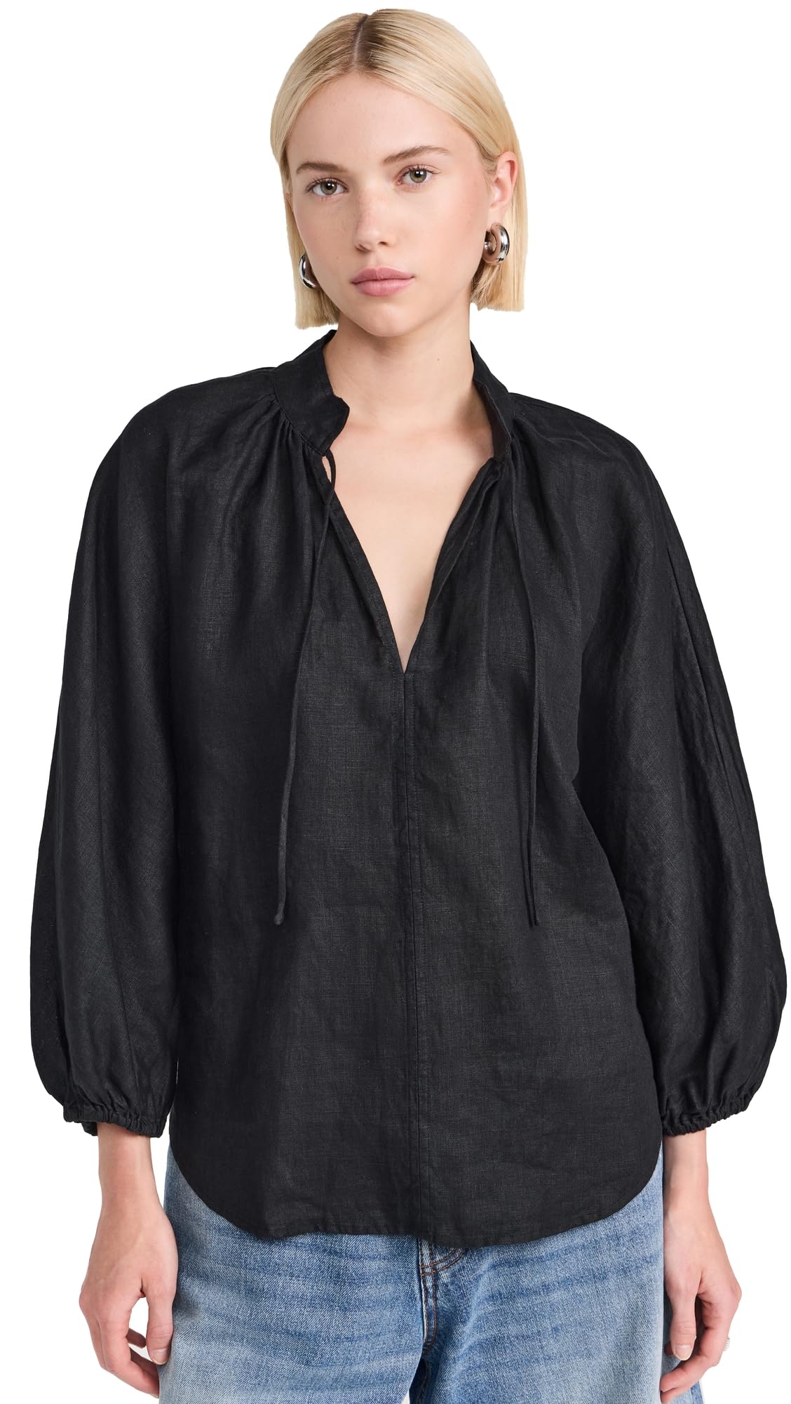 AYR Women's Good Aura Blouse - Soft & Flowy Button-Up Shirt for Work & Casual Wear | Perfect for Office, Date Night & Weekend Outings